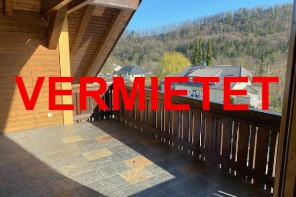 VERMIETET i. 2024 - Unternehmer-Penthouse, grosser Sonnenbalkon, Kamin, 2 Bäder, Galerie, Fussbodenheizung, Schweizer Grenze, Einkauf / Schule / Kindergarten fussläufig