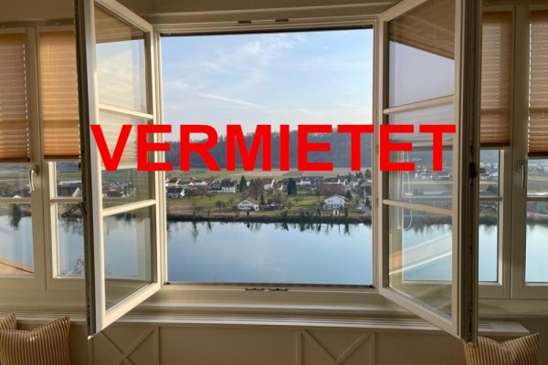 VERMIETET i. 2026 - Waldshut-Innenstadt, Rheinstraße, Panoramarheinblick, energetisch sanierte, lichtdurchflutete Studio-Whg., ca. 89 m² Wohnfl., exklusive, hochwertige, EBK Essbar, Einbauten, Galerie