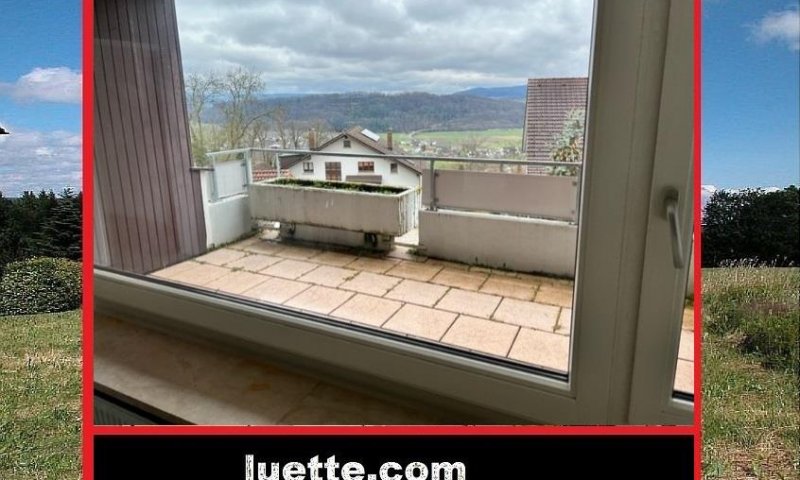 Vermietete 4 ½-Zi-ETW, Rheinblick, beliebte Lage Waldshut-Haspel, grosser Blk. + Terrasse, Grst, Fenster und innen erneuert