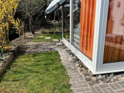 EFH beste, sonnige Lage Horheim, 6 Zi., gr. Blk., Gartenfreisitz + Haus, Platz f. Pool, 2-Zi-ELW, Schwedenofen, Wintergarten, Terrasse, 2 Garagen, Carport, Areal ca. 800m²