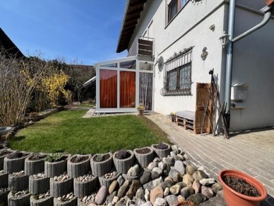EFH beste, sonnige Lage Horheim, 6 Zi., gr. Blk., Gartenfreisitz + Haus, Platz f. Pool, 2-Zi-ELW, Schwedenofen, Wintergarten, Terrasse, 2 Garagen, Carport, Areal ca. 800m²
