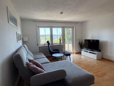 Zentral gelegene 3-Zi-Whg Waldshut, fussläufig Bhf / Kaiserstraße Einkauf, hochwertige EBK, bodenebene Dusche, Badeinbauten, Balkon, eig. Hz, 3fach-Vergl., Parkett, sof., Einzelgarage